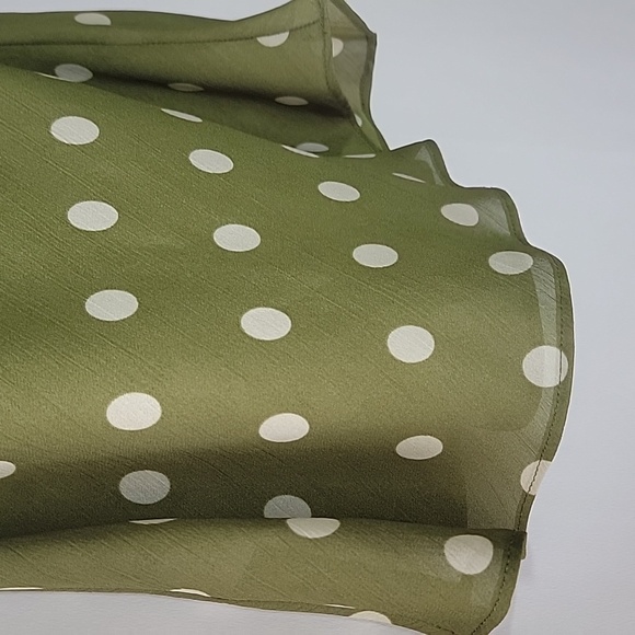 CHRISELLE LIM Olive Cream Cowl Neck Camisole and Side Rouched Split Skirt Set - Picture 5 of 10